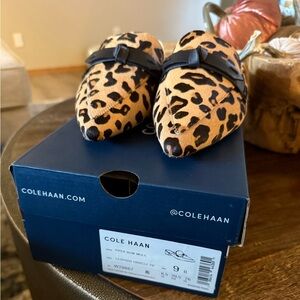 Cole Haan Animal Print Flats with Bow